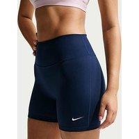 Nike Womens Training Dri-Fit One High Rise 5 Inch Bike Shorts - Navy