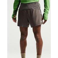 Nike Mens Trail Running Dri-Fit Acg 5 Inch Brief Lined Shorts - Grey