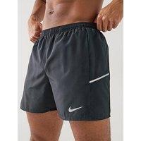 Nike Mens Miler Dri-Fit Running 5 Inch 2-In-1 Shorts - Black