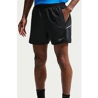 Nike Mens Miler Dri-Fit Running 5 Inch Brief Lined Shorts - Black