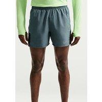 Nike Mens Running Miler Dri-Fit 5 Inch Brief Lined Shorts - Green
