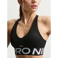 Nike Womens Training Pro Dri-Fit Sculpt Mid Support Padded Sports Bra - Black/White