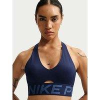 Nike Womens Training Pro Dri-Fit Sculpt Mid Support Padded Sports Bra - Navy