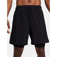 Nike Mens Training Dri-Fit 7 Inch 2-In-1 Versatile Shorts - Black
