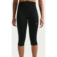 Nike Womens One Dri-Fit Training High Rise Capri Tights - Black/White
