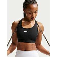 Nike Womens Swoosh Training Medium Support Sports Bra - Black/White