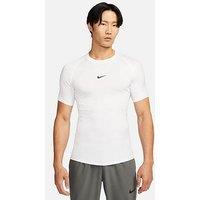 Nike Mens Training Dri-Fit Tight Short Sleeve Fitness Top - White