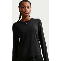 Nike Womens One Classic Dri-Fit Training Long Sleeve Top - Black/White