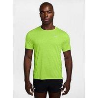 Nike Mens Running Miler Dri-Fit Short Sleeve Top - Yellow