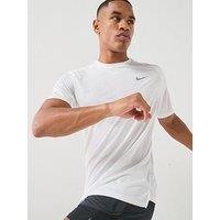 Nike Mens Running Stride Dri-Fit Adv Short Sleeve Top - White