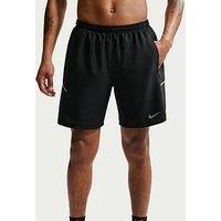 Nike Mens Miler Dri-Fit Running 7 Inch Brief Lined Shorts - Black