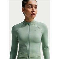 Nike Womens Training Dri-Fit Full Zip Mid Layer Top - Green