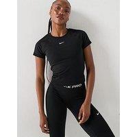 Nike Womens Training Pro Dri-Fit Seamless T-Shirt - Black/White