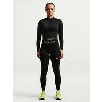 Nike Womens Pro Dri-Fit Seamless Training High Rise 7/8 Tights - Black/White