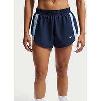 Nike Womens Training One Dri-Fit Brief Lined Woven Shorts - Navy