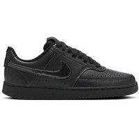 Nike Women'S Court Vision Low Trainers - Black