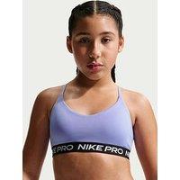 Nike Junior Girls Training Indy Bra - Purple