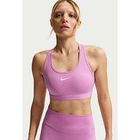 Nike Womens Training Swoosh Medium Support Sports Bra - Pink