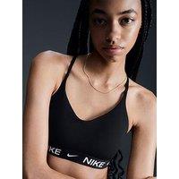 Nike Womens Training Dri-Fit Indy Light Support Sports Bra - Black/White