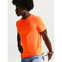 Nike Mens Running Miler Dri-Fit Uv Short Sleeve Top - Orange