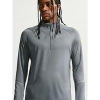 Nike Mens Running Miler Dri-Fit Uv Long Sleeve Top - Grey