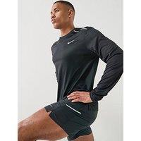 Nike Mens Running Miler Dri-Fit Uv Long Sleeve Top - Black