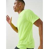 Nike Mens Running Stride Dri-Fit Adv Short Sleeve Top - Yellow