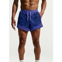 Nike Mens Running Stride Dri-Fit 5 Inch Brief Lined Shorts - Blue