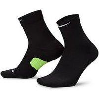 Nike Unisex Running Lightweight Micro Crew Socks (1 Pair) - Black