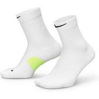 Nike Unisex Running Lightweight Micro Crew Socks (1 Pair) - White