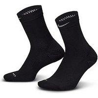 Nike Unisex Running Lightweight Micro Crew Socks (1 Pair) - Black