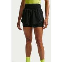 Nike Womens Running Dri-Fit Mesh 2 In 1 Shorts - Black
