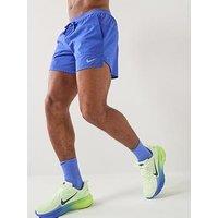 Nike Mens Running Dri-Fit Stride 5 Inch Brief Lined Shorts - Blue