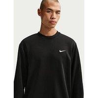 Nike Mens Training Dri-Fit Uv Flex Fleece Crew Sweatshirt - Black
