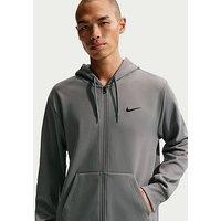 Nike Mens Training Dri-Fit Uv Flex Fleece Full Zip Hoodie - Grey