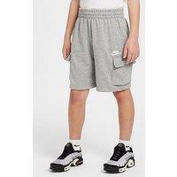 Nike Big Kids Sportswear Club French Terry Cargo Shorts - Grey