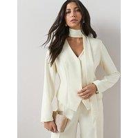The Very Collection Scarf Co-Ord Blazer - Cream
