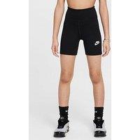 Nike Girls Sportswear High Waisted 5 Inch Biker Shorts - Black