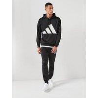Adidas Sportswear Men'S Big Logo Hooded Tracksuits - Black