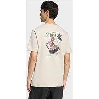 Adidas Sportswear Men'S Coffee Cafe Donut Box Graphic T-Shirt - Beige