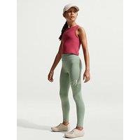 Nike Kids Older Girls High-Waisted Graphic Leggings - Green
