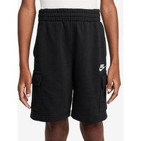 Nike Big Kids Sportswear Club French Terry Cargo Shorts - Black