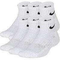 Nike Kids Everyday Cushioned Ankle Socks 6 Pack - White