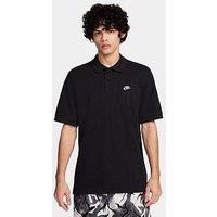 Nike Mens Club Short Sleeve Pique Polo Shirt - Black