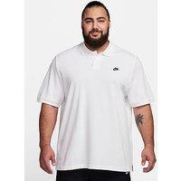 Nike Mens Club Short Sleeve Pique Polo Shirt - White
