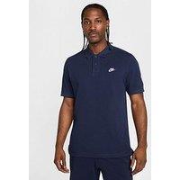 Nike Mens Club Short Sleeve Pique Polo Shirt - Blue