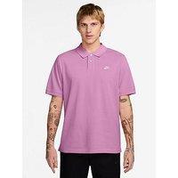 Nike Mens Club Short Sleeve Pique Polo Shirt - Purple