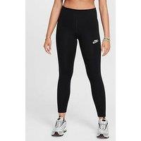 Nike Girls Sportswear High Waisted Leggings - Black