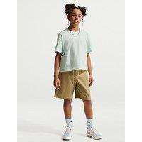 Nike Big Kids Girls Sportswear Boxy Essential T-Shirt - Green