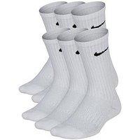 Nike Kids Everyday Cushioned Crew Socks 6 Pack - White